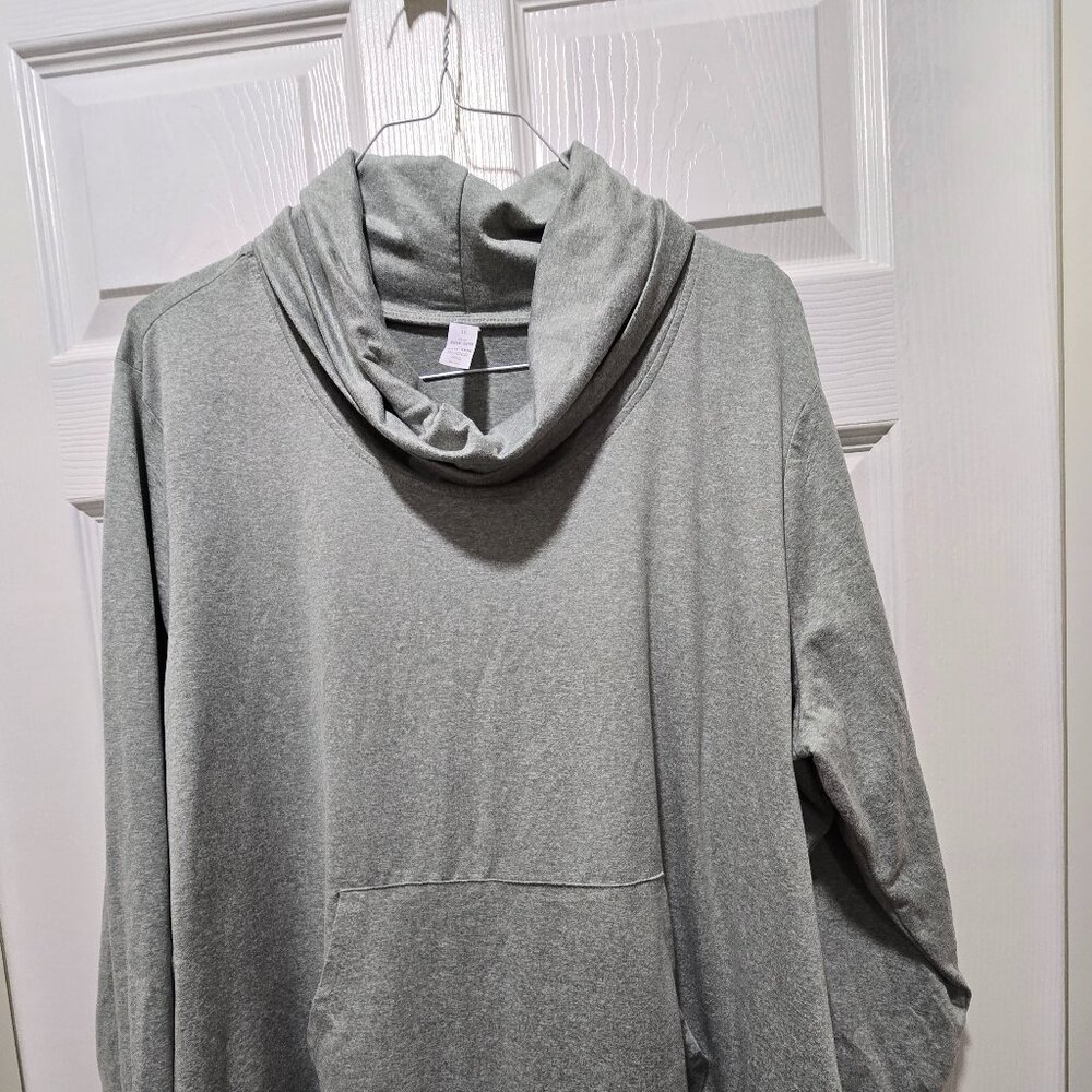 Balance Women's 1X Athletic Top Cowl Neck Thumb Holes Yoga Running Exercise